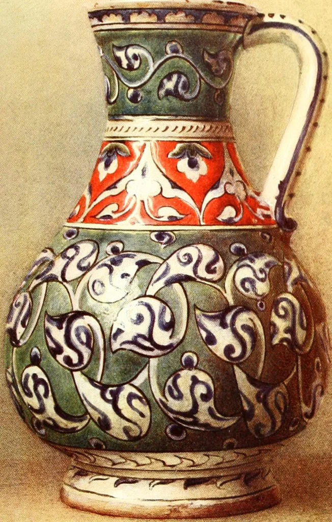 An illustration from Pottery & porcelain, a guide to collectors; containing nearly two hundred illustrations of specimens of various factories, nine coloured plates, and marks and monograms of all the important makers, 1912, leaf 418