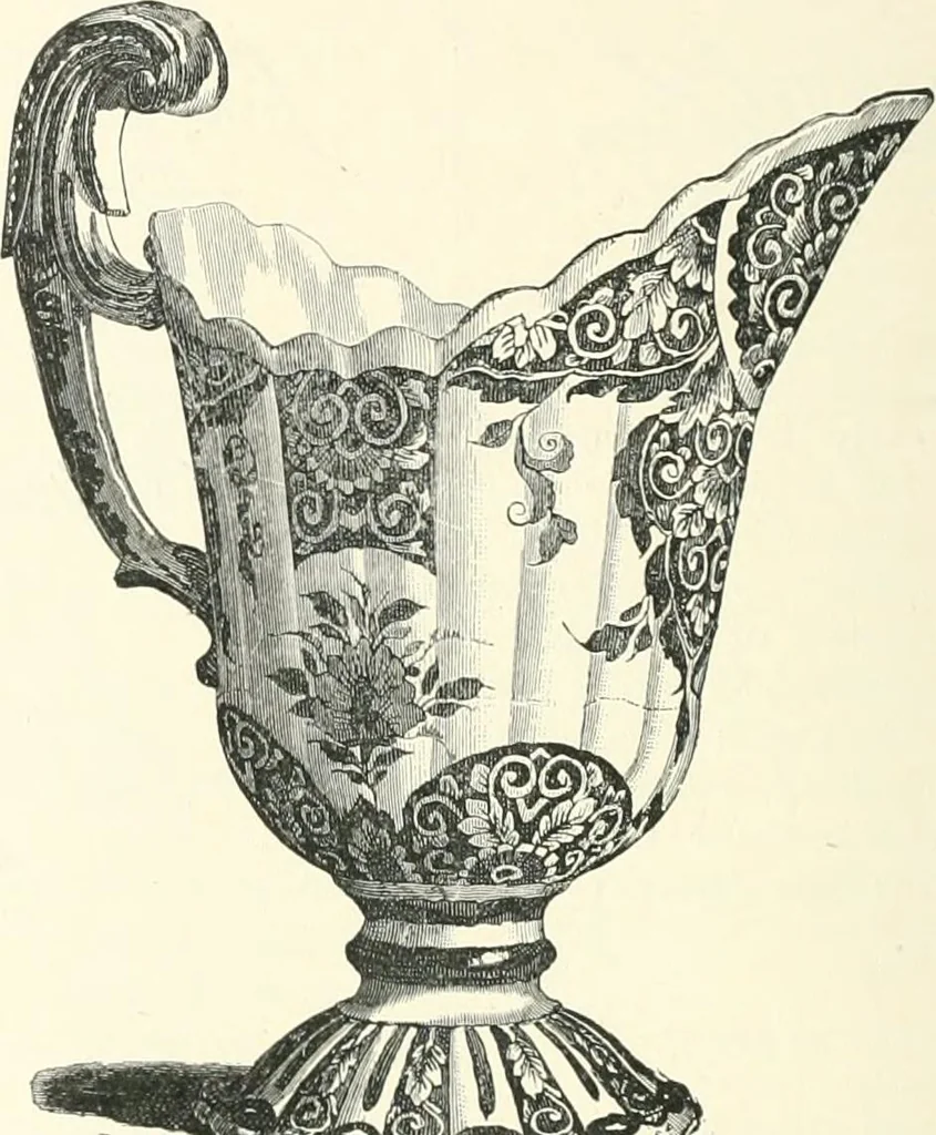 An illustration from Pottery & porcelain, a guide to collectors; containing nearly two hundred illustrations of specimens of various factories, nine coloured plates, and marks and monograms of all the important makers, 1912, leaf 425