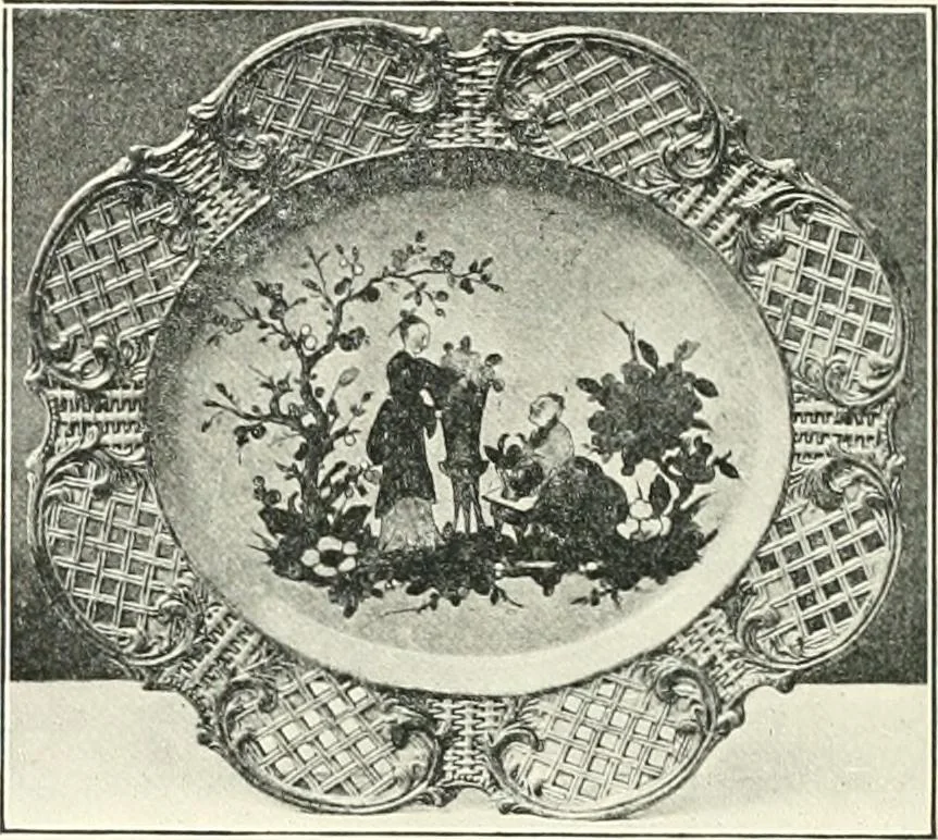 An illustration from Pottery & porcelain, a guide to collectors; containing nearly two hundred illustrations of specimens of various factories, nine coloured plates, and marks and monograms of all the important makers, 1912, leaf 441