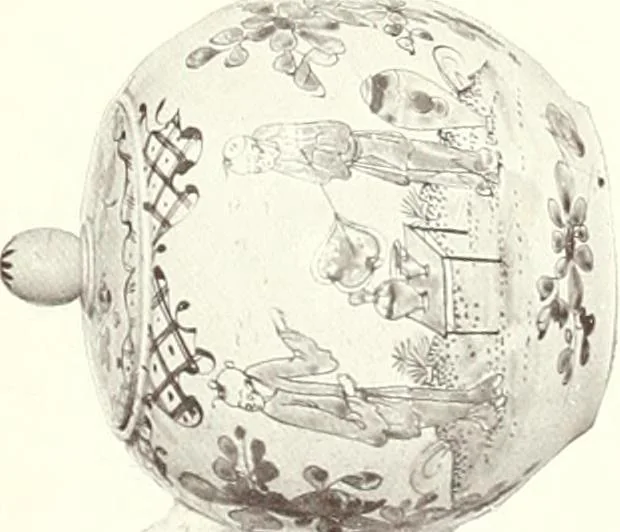 An illustration from Pottery & porcelain, a guide to collectors; containing nearly two hundred illustrations of specimens of various factories, nine coloured plates, and marks and monograms of all the important makers, 1912, leaf 442