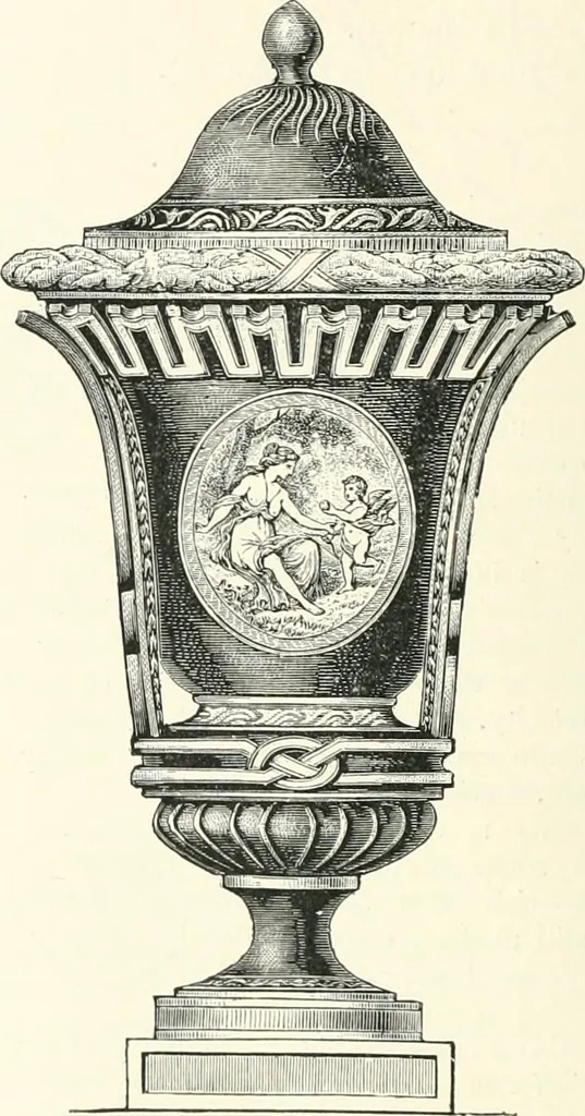 An illustration from Pottery & porcelain, a guide to collectors; containing nearly two hundred illustrations of specimens of various factories, nine coloured plates, and marks and monograms of all the important makers, 1912, leaf 447