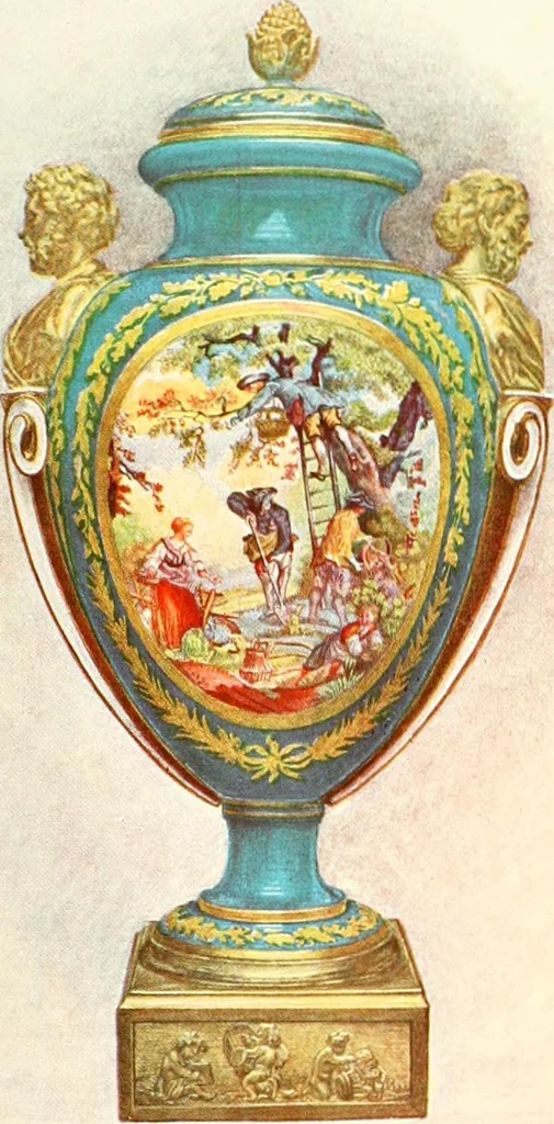 An illustration from Pottery & porcelain, a guide to collectors; containing nearly two hundred illustrations of specimens of various factories, nine coloured plates, and marks and monograms of all the important makers, 1912, leaf 454