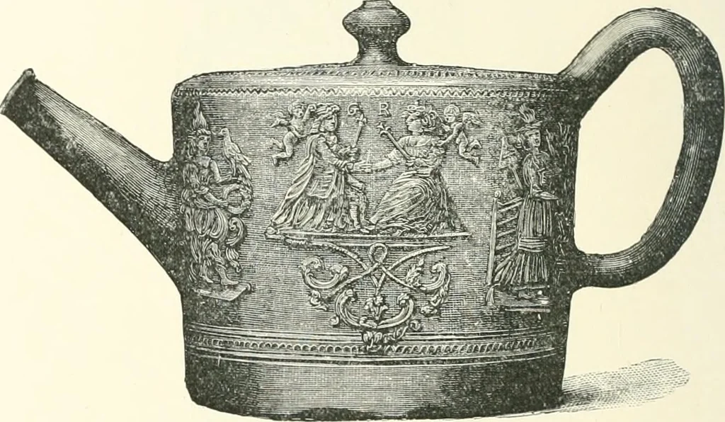 An illustration from Pottery & porcelain, a guide to collectors; containing nearly two hundred illustrations of specimens of various factories, nine coloured plates, and marks and monograms of all the important makers, 1912, leaf 49