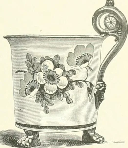 An illustration from Pottery & porcelain, a guide to collectors; containing nearly two hundred illustrations of specimens of various factories, nine coloured plates, and marks and monograms of all the important makers, 1912, leaf 500