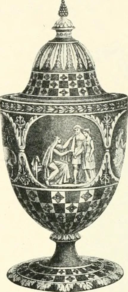 An illustration from Pottery & porcelain, a guide to collectors; containing nearly two hundred illustrations of specimens of various factories, nine coloured plates, and marks and monograms of all the important makers, 1912, leaf 529
