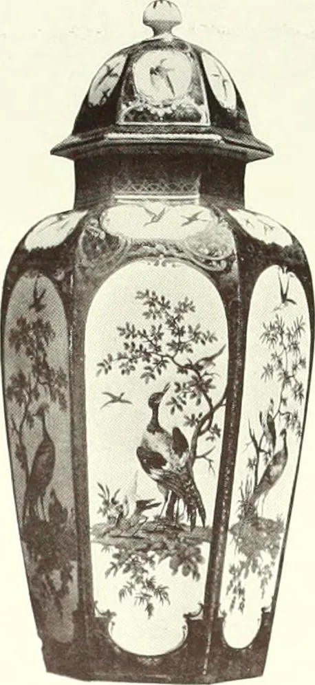 An illustration from Pottery & porcelain, a guide to collectors; containing nearly two hundred illustrations of specimens of various factories, nine coloured plates, and marks and monograms of all the important makers, 1912, leaf 544