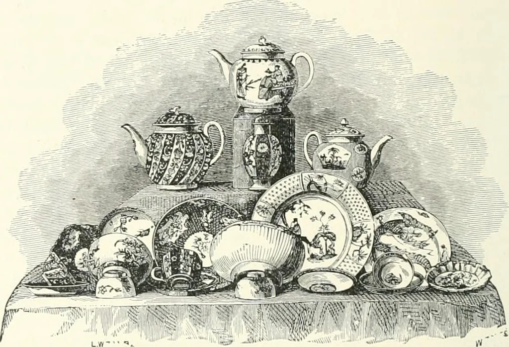 An illustration from Pottery & porcelain, a guide to collectors; containing nearly two hundred illustrations of specimens of various factories, nine coloured plates, and marks and monograms of all the important makers, 1912, leaf 557