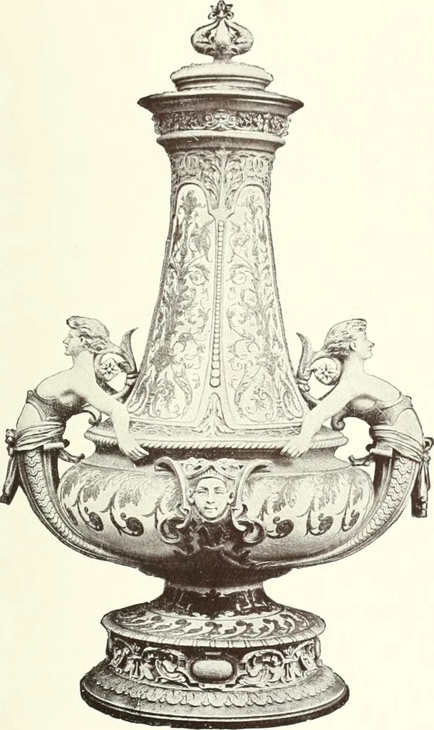 An illustration from Pottery & porcelain, a guide to collectors; containing nearly two hundred illustrations of specimens of various factories, nine coloured plates, and marks and monograms of all the important makers, 1912, leaf 64