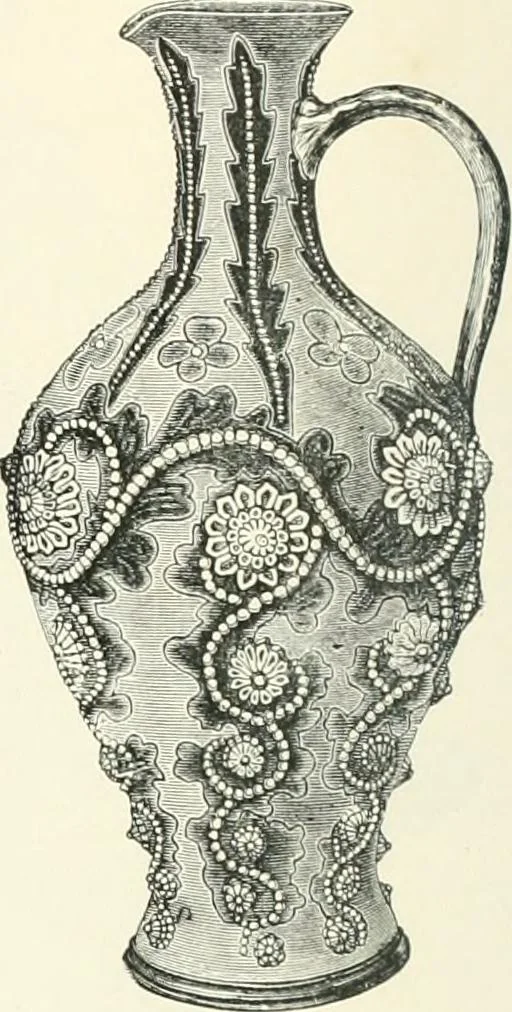 An illustration from Pottery & porcelain, a guide to collectors; containing nearly two hundred illustrations of specimens of various factories, nine coloured plates, and marks and monograms of all the important makers, 1912, leaf 71