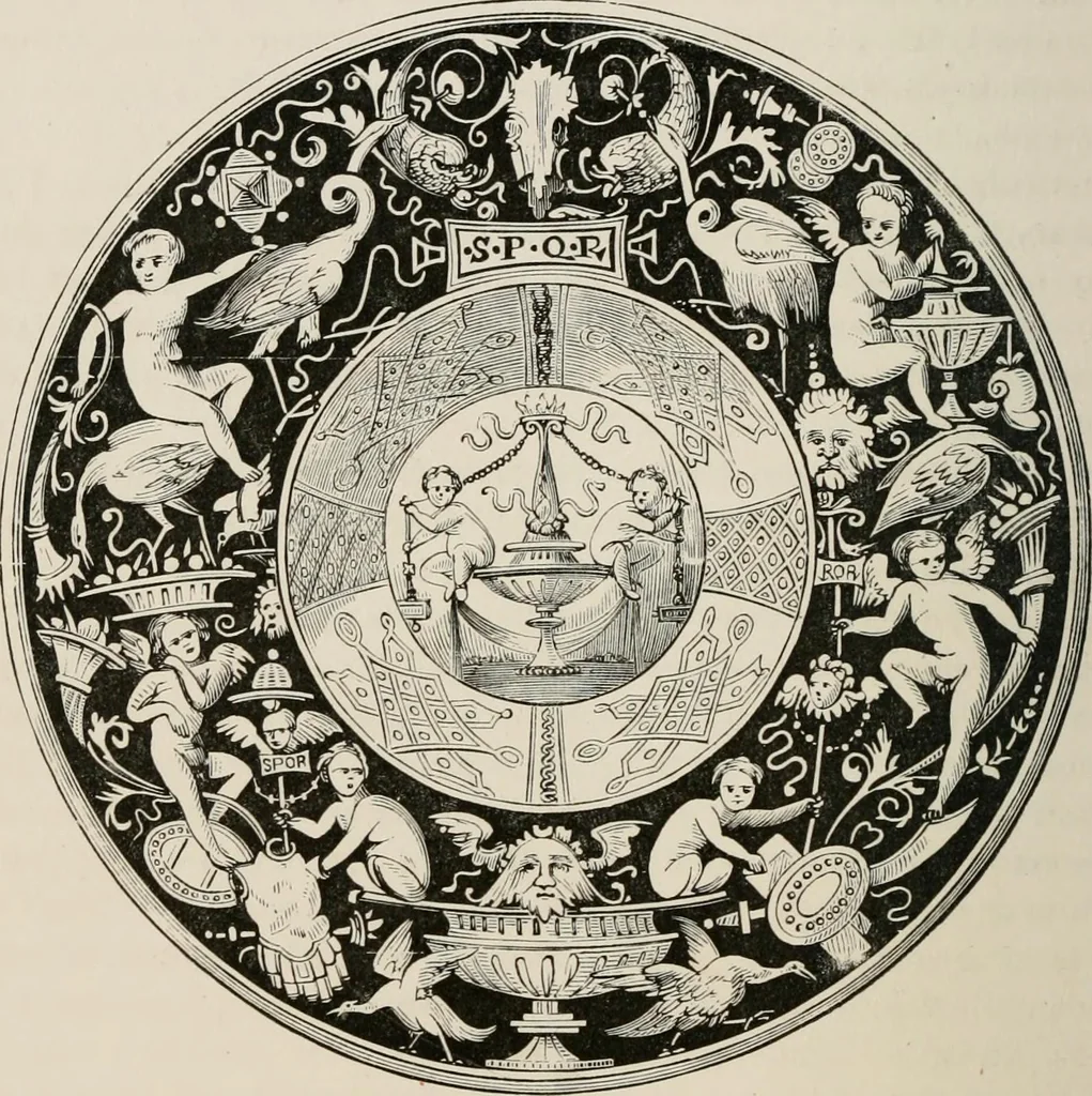 An illustration from Pottery and porcelain of all times and nations; with tables of factory and artists' marks for the use of collectors, 1878, leaf 181