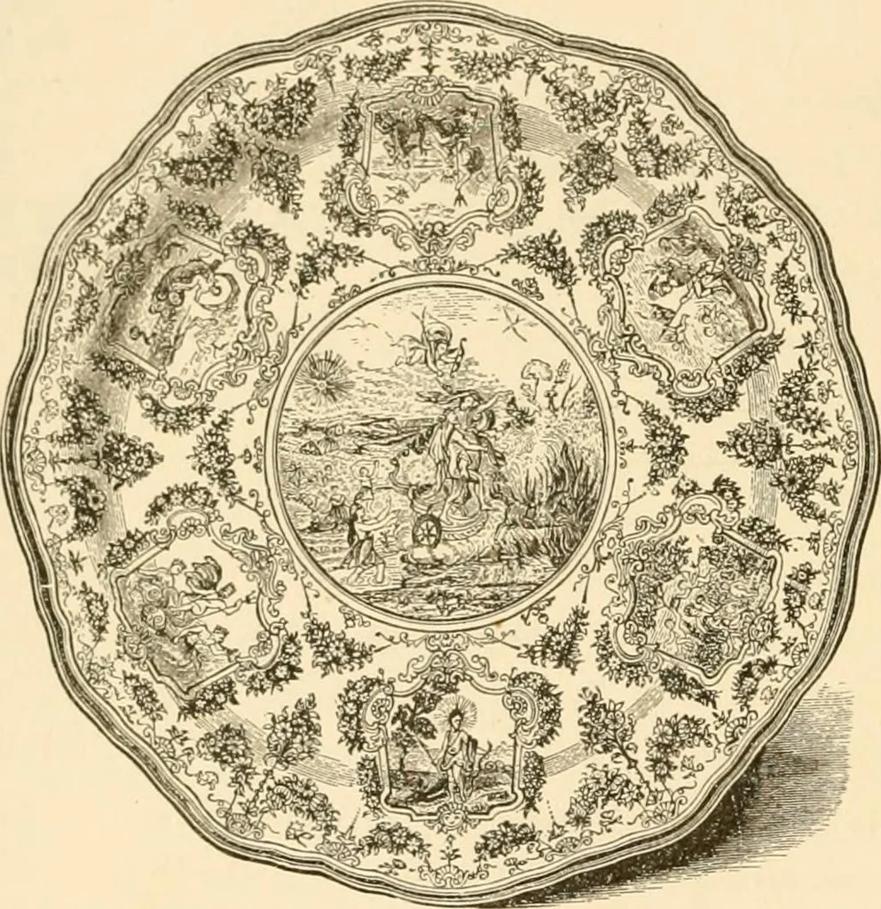 An illustration from Pottery and porcelain of all times and nations : with tables of factory and artists' marks for the use of collectors, 1878, leaf 205