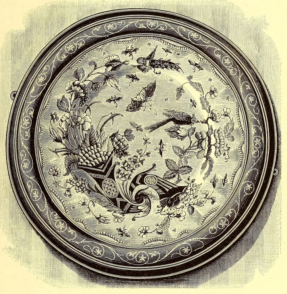 An illustration from Pottery and procelain, from early times down to the Philadelphia exhibition of 1876, 1878, leaf 153
