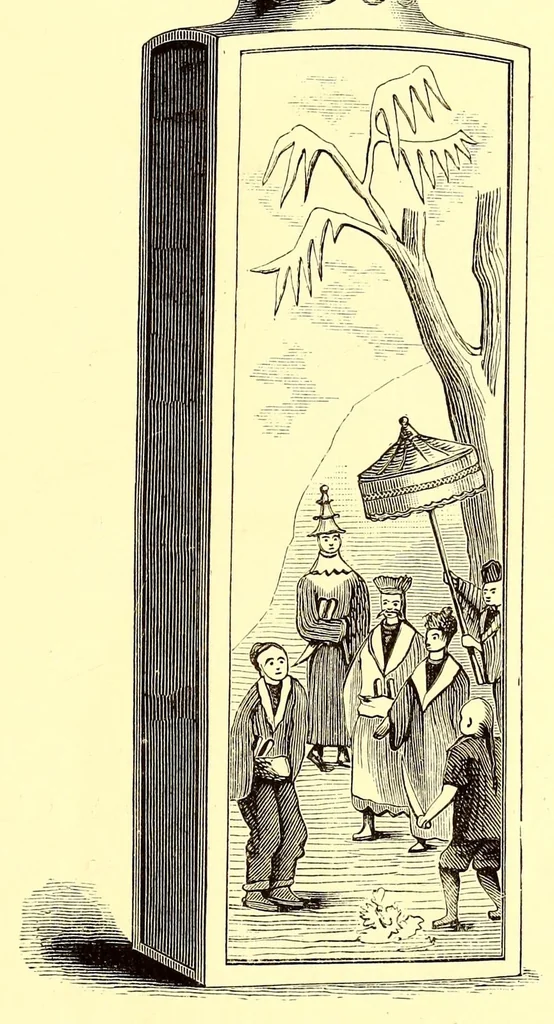 An illustration from Pottery and procelain, from early times down to the Philadelphia exhibition of 1876, 1878, leaf 225