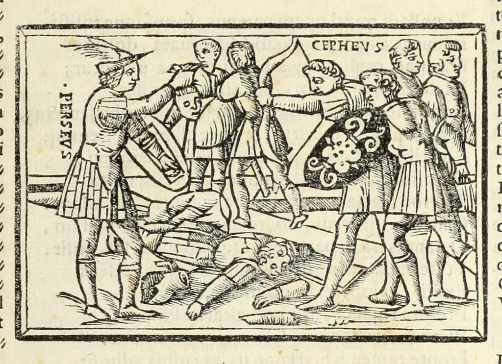 An illustration from P. Ouidij Nasonis Metamorphoseon libri XV, 1565, leaf 161