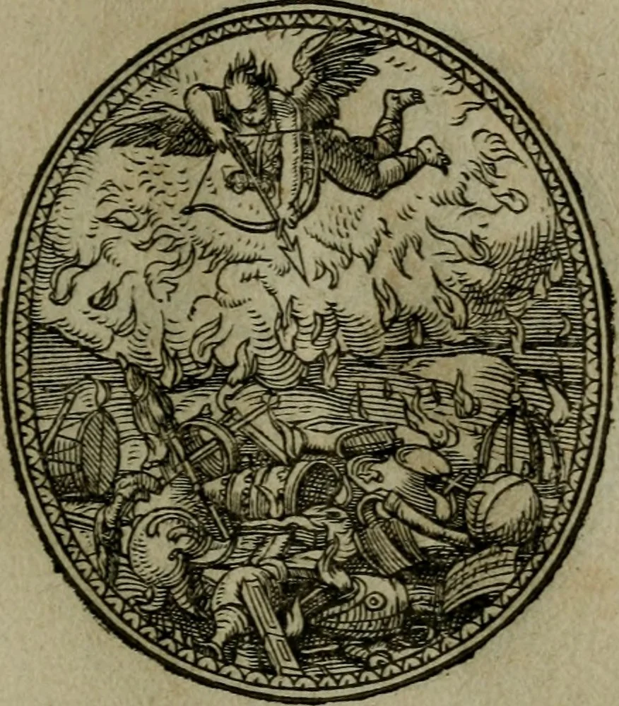 An illustration from Povrtraits divers, 1557, leaf 100
