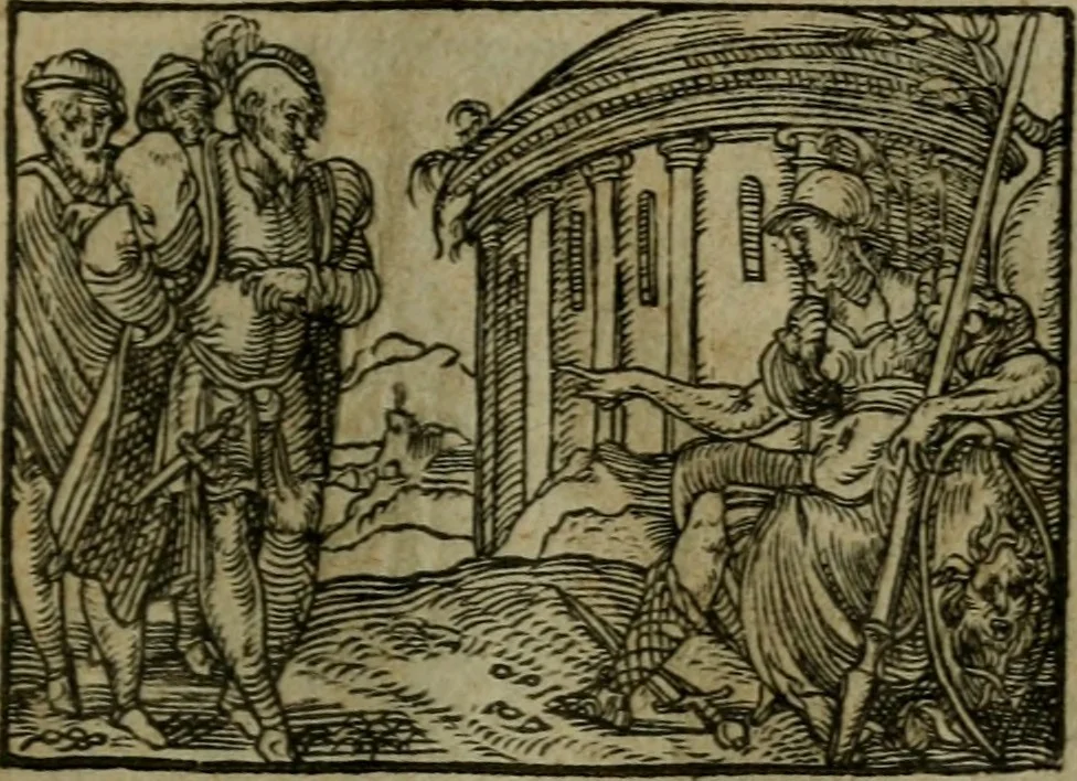 An illustration from Povrtraits divers, 1557, leaf 116