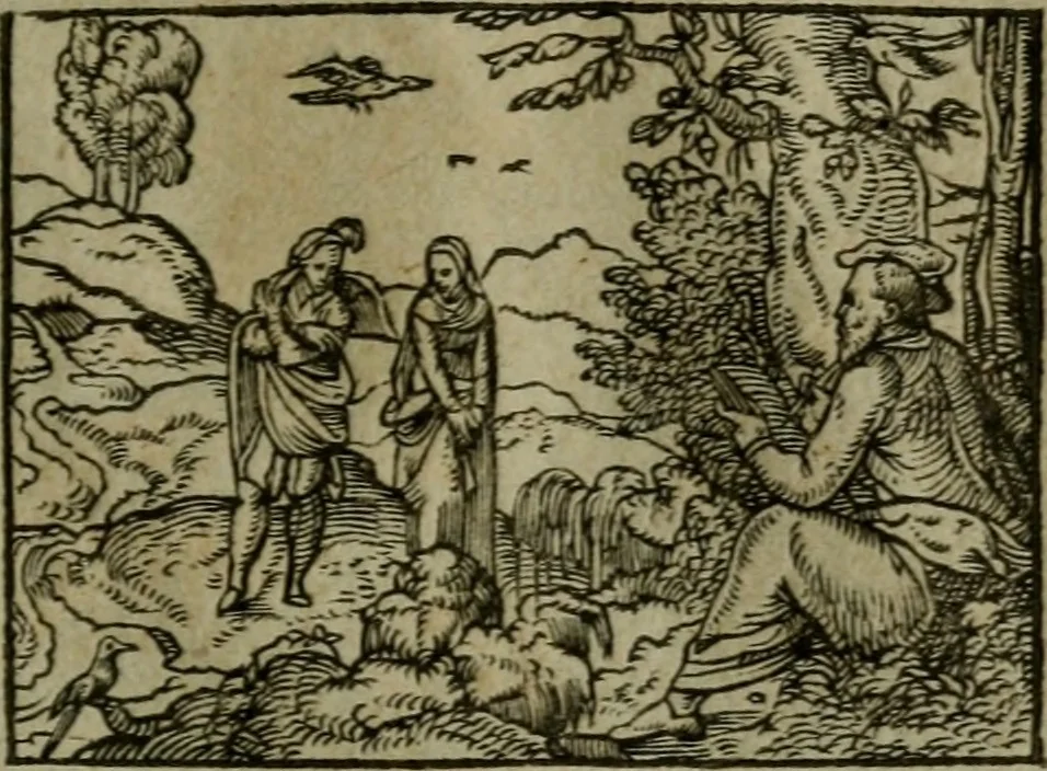 An illustration from Povrtraits divers, 1557, leaf 124
