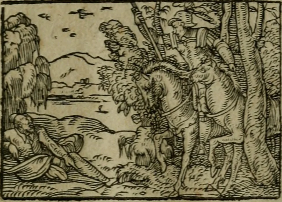 An illustration from Povrtraits divers, 1557, leaf 128