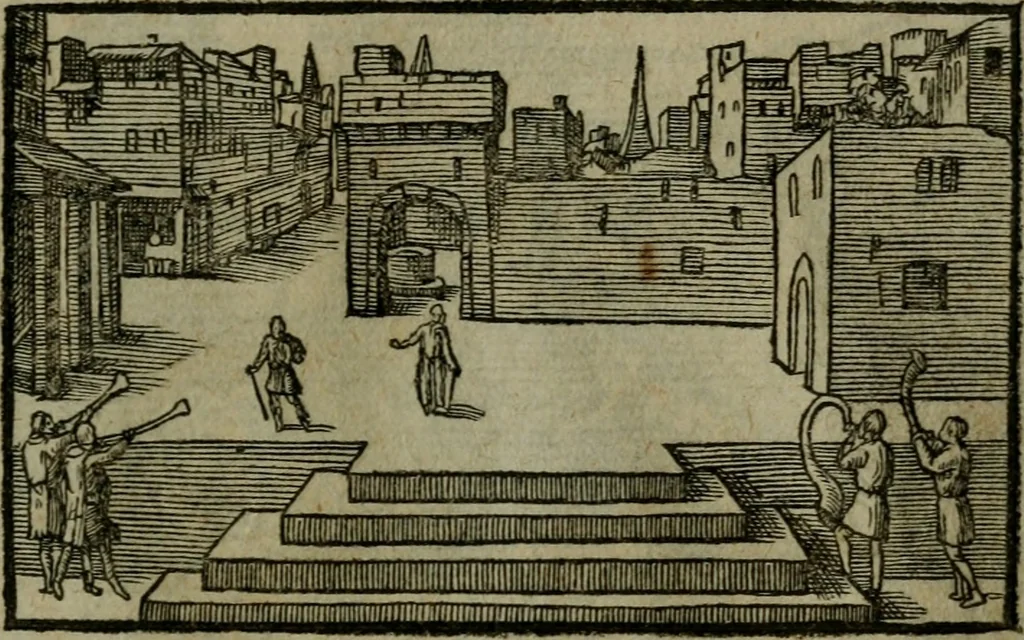 An illustration from Povrtraits divers, 1557, leaf 48