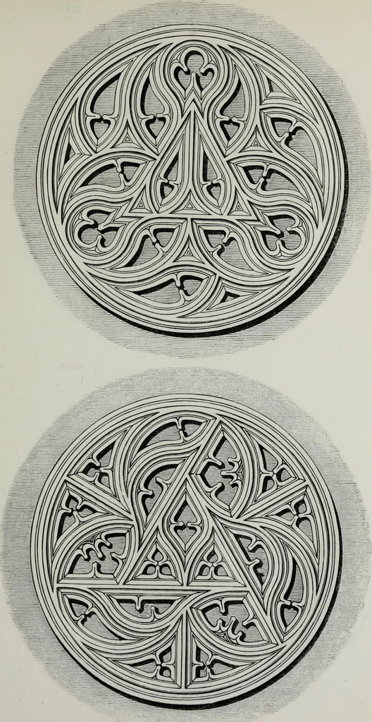 An illustration from The power of form applied to geometric tracery : one hundred designs and their foundations resulting from one diagram, 1851, leaf 100