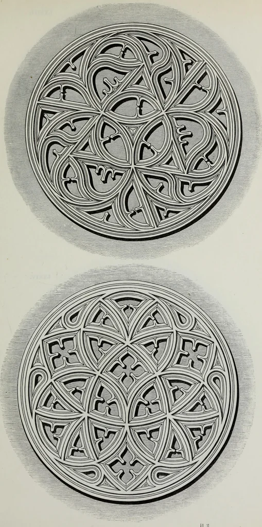 An illustration from The power of form applied to geometric tracery : one hundred designs and their foundations resulting from one diagram, 1851, leaf 102