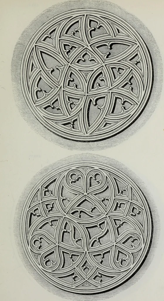 An illustration from The power of form applied to geometric tracery : one hundred designs and their foundations resulting from one diagram, 1851, leaf 104