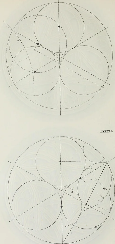 An illustration from The power of form applied to geometric tracery : one hundred designs and their foundations resulting from one diagram, 1851, leaf 111