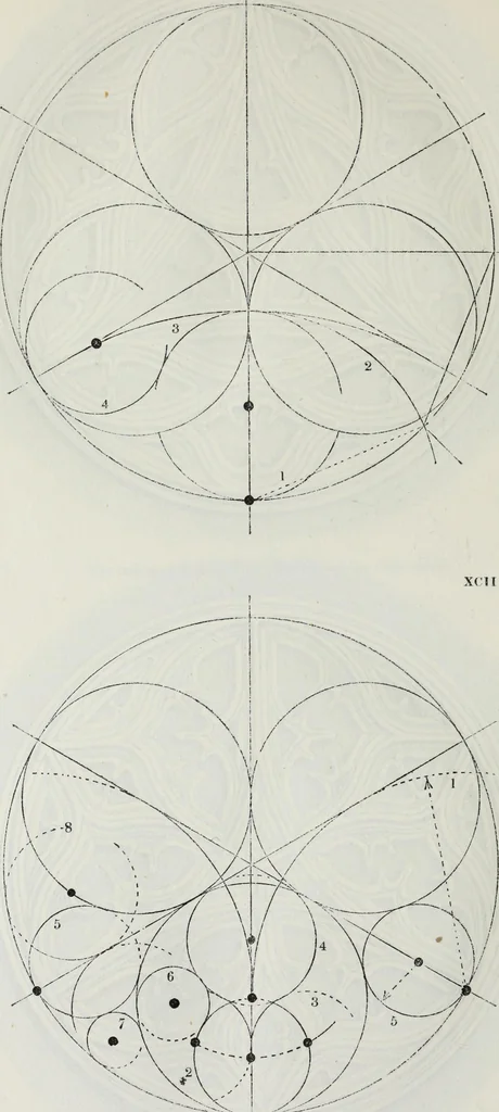 An illustration from The power of form applied to geometric tracery : one hundred designs and their foundations resulting from one diagram, 1851, leaf 121