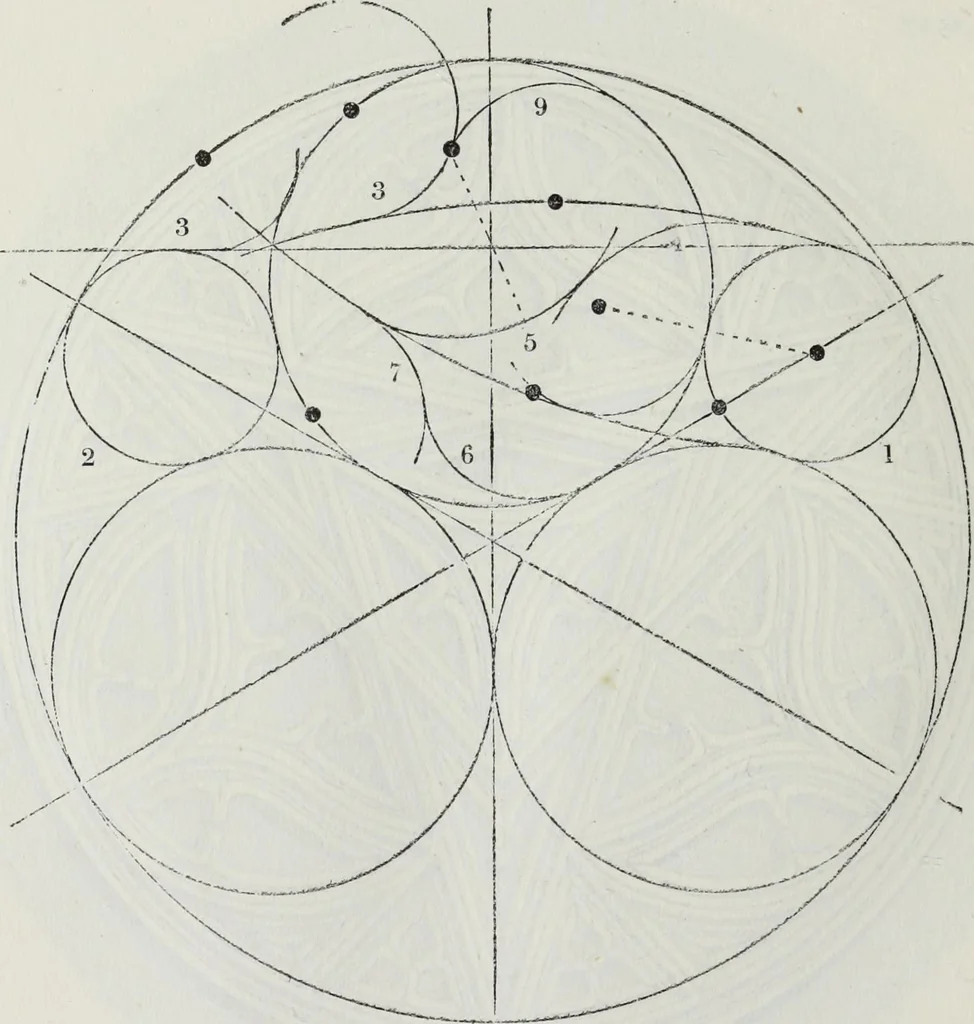 An illustration from The power of form applied to geometric tracery : one hundred designs and their foundations resulting from one diagram, 1851, leaf 125