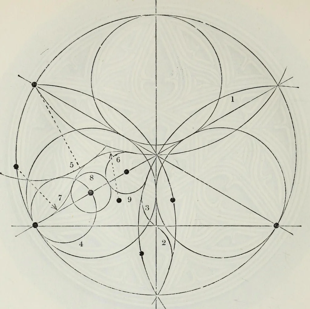 An illustration from The power of form applied to geometric tracery : one hundred designs and their foundations resulting from one diagram, 1851, leaf 127