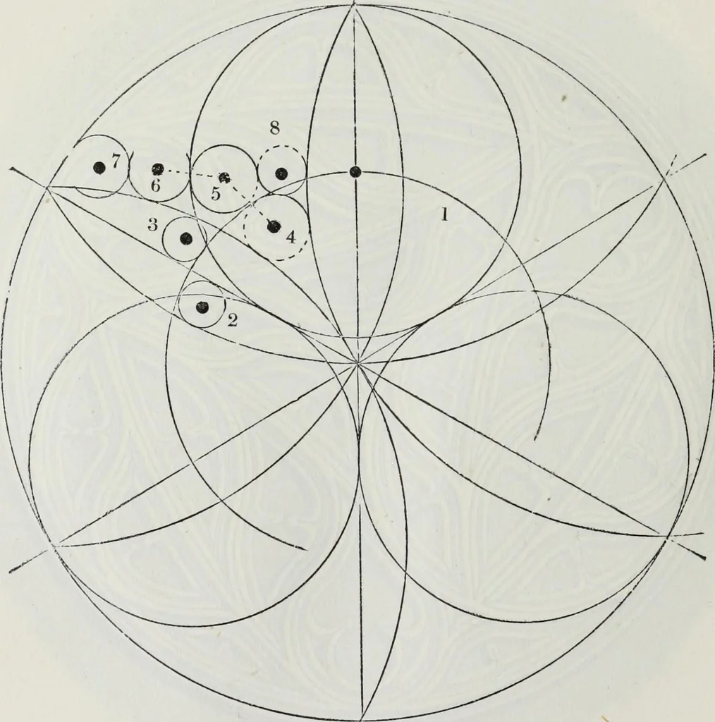 An illustration from The power of form applied to geometric tracery : one hundred designs and their foundations resulting from one diagram, 1851, leaf 127