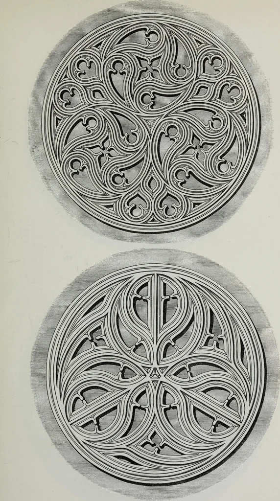 An illustration from The power of form applied to geometric tracery : one hundred designs and their foundations resulting from one diagram, 1851, leaf 34