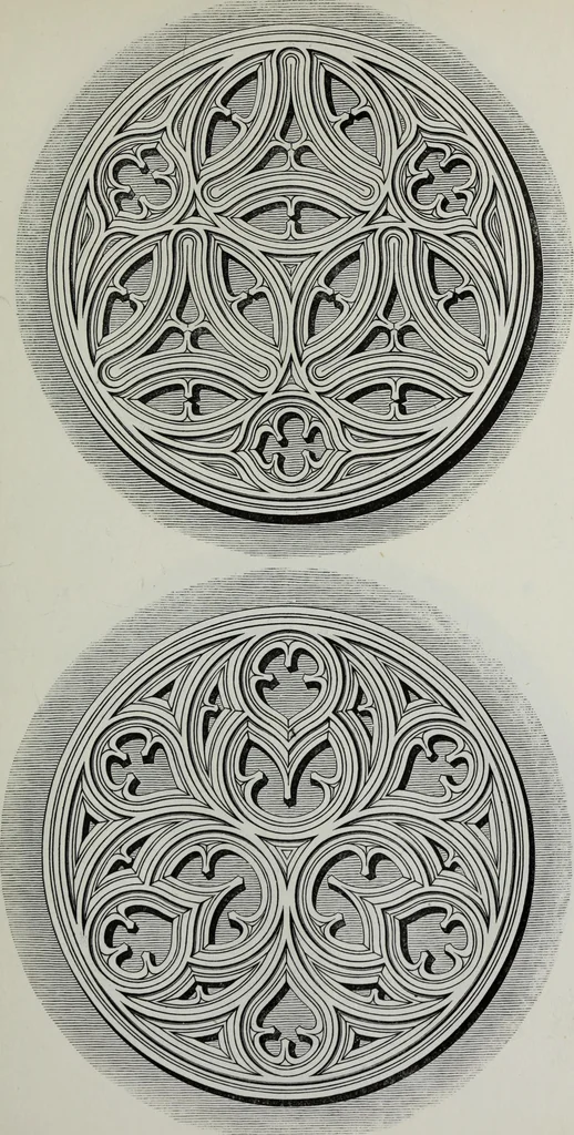 An illustration from The power of form applied to geometric tracery : one hundred designs and their foundations resulting from one diagram, 1851, leaf 38