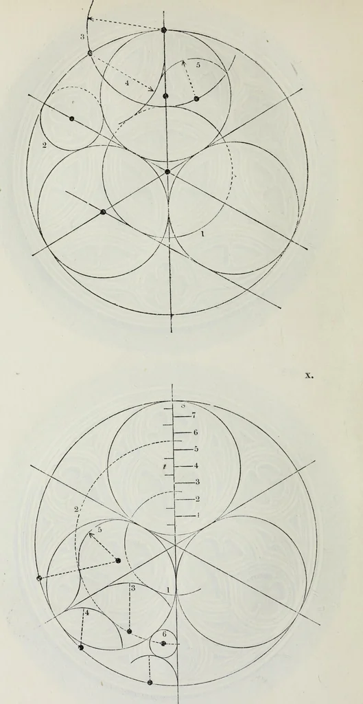 An illustration from The power of form applied to geometric tracery : one hundred designs and their foundations resulting from one diagram, 1851, leaf 39