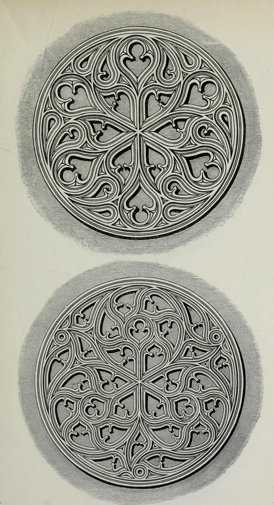 An illustration from The power of form applied to geometric tracery : one hundred designs and their foundations resulting from one diagram, 1851, leaf 44