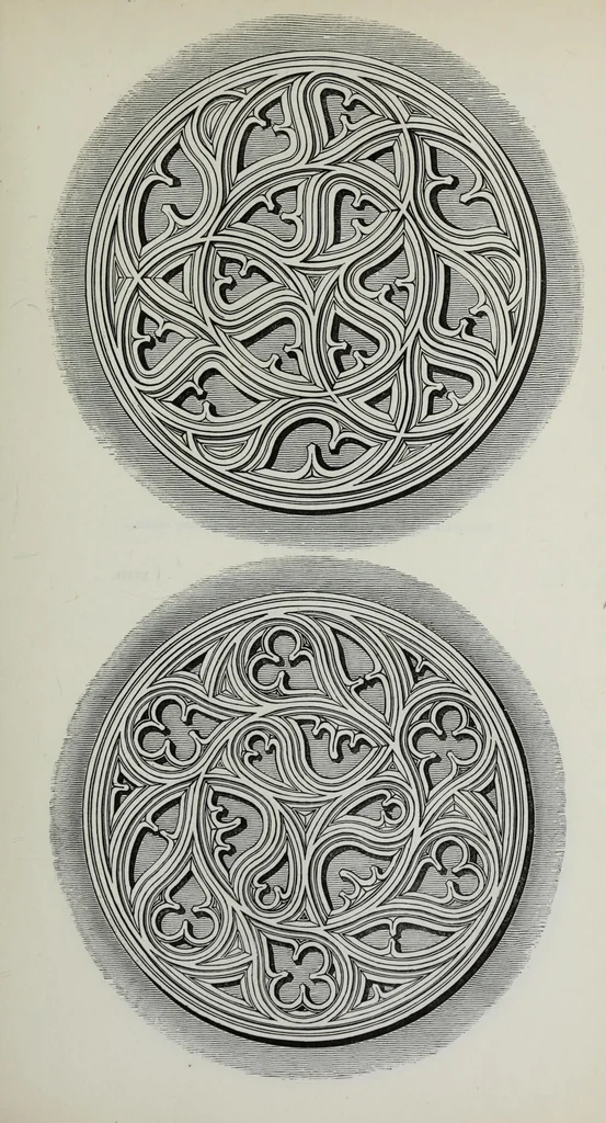An illustration from The power of form applied to geometric tracery : one hundred designs and their foundations resulting from one diagram, 1851, leaf 46