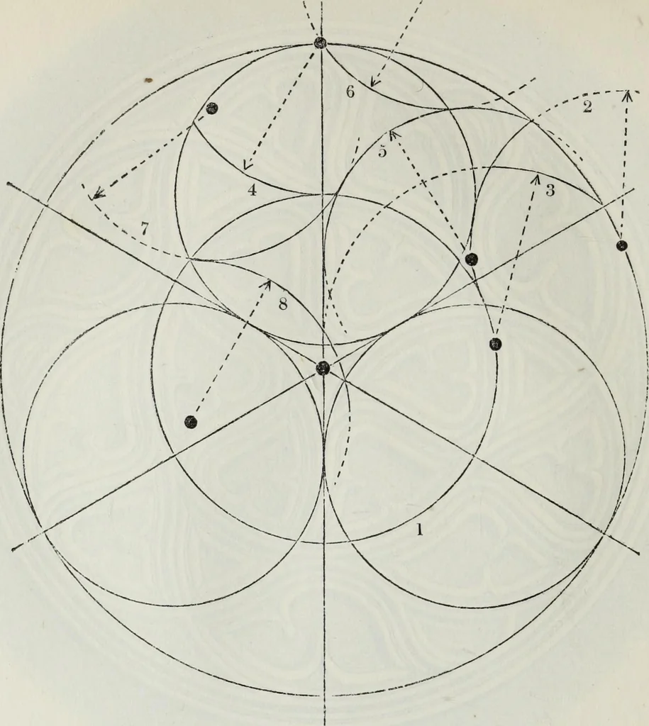 An illustration from The power of form applied to geometric tracery : one hundred designs and their foundations resulting from one diagram, 1851, leaf 47