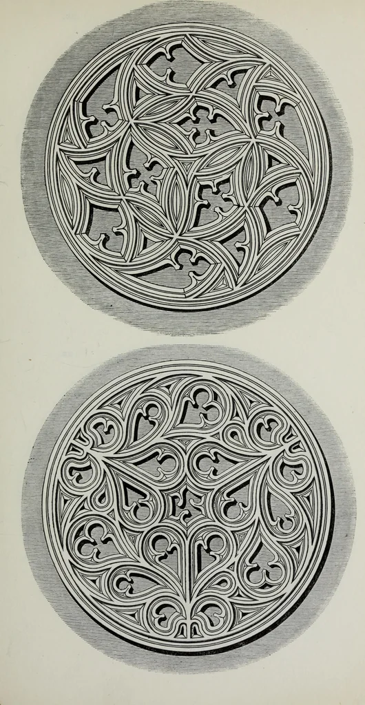 An illustration from The power of form applied to geometric tracery : one hundred designs and their foundations resulting from one diagram, 1851, leaf 48