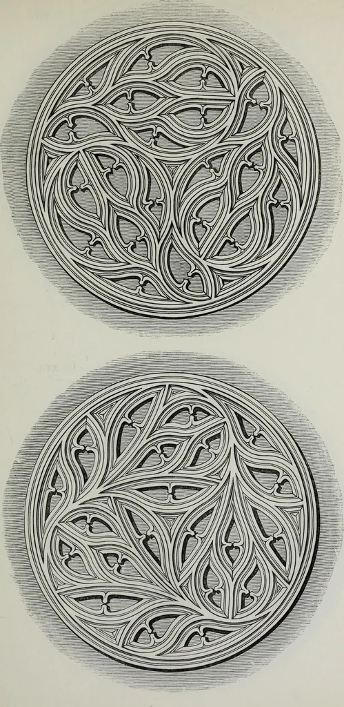 An illustration from The power of form applied to geometric tracery : one hundred designs and their foundations resulting from one diagram, 1851, leaf 50