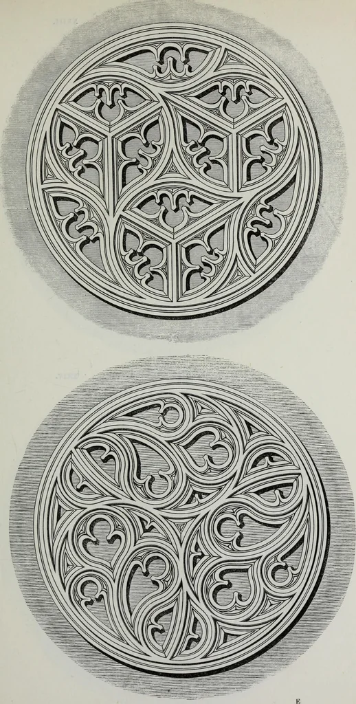 An illustration from The power of form applied to geometric tracery : one hundred designs and their foundations resulting from one diagram, 1851, leaf 52