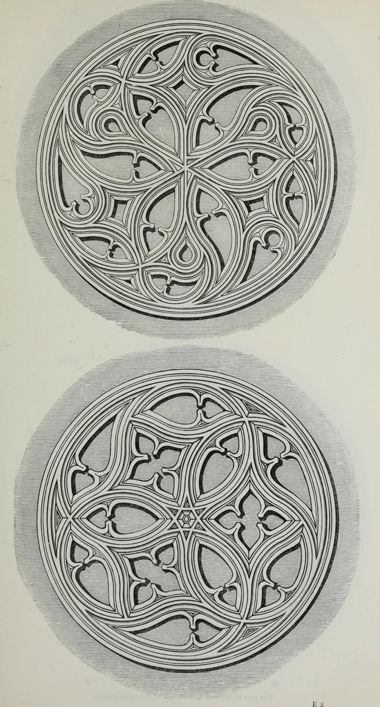 An illustration from The power of form applied to geometric tracery : one hundred designs and their foundations resulting from one diagram, 1851, leaf 54