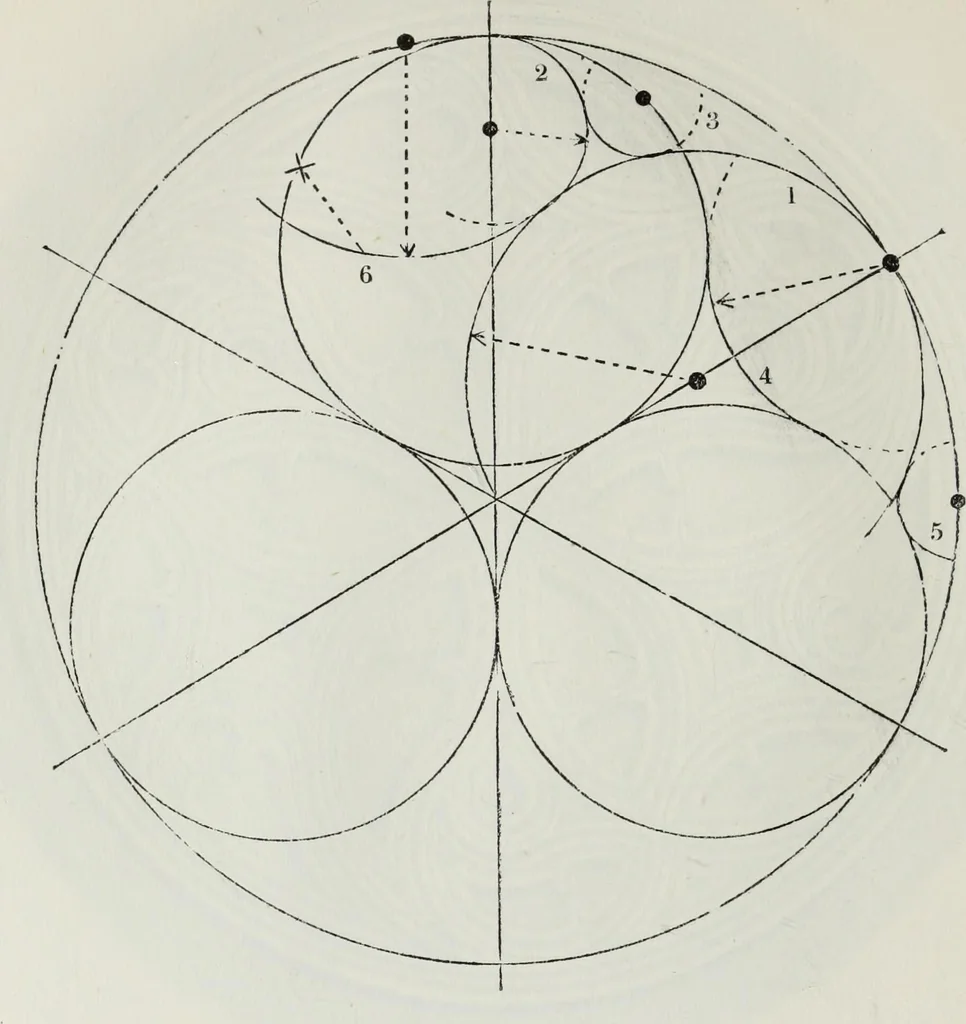 An illustration from The power of form applied to geometric tracery : one hundred designs and their foundations resulting from one diagram, 1851, leaf 55