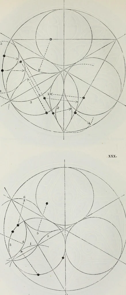 An illustration from The power of form applied to geometric tracery : one hundred designs and their foundations resulting from one diagram, 1851, leaf 59
