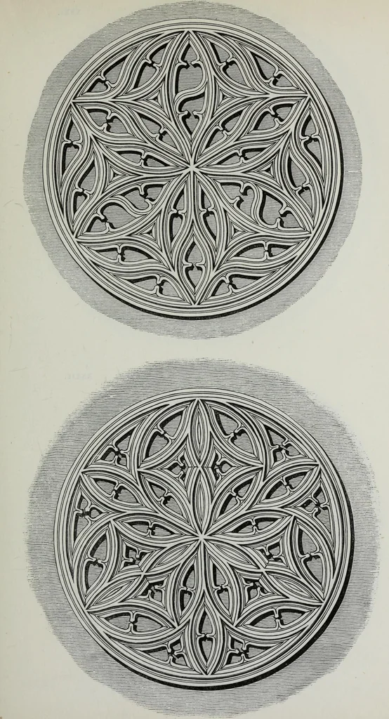 An illustration from The power of form applied to geometric tracery : one hundred designs and their foundations resulting from one diagram, 1851, leaf 60