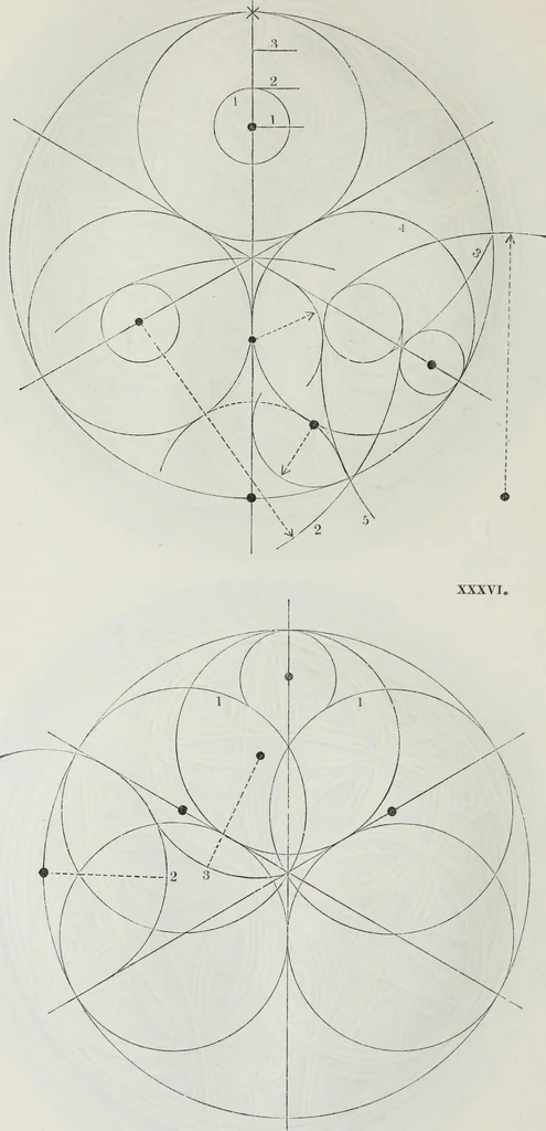 An illustration from The power of form applied to geometric tracery : one hundred designs and their foundations resulting from one diagram, 1851, leaf 65