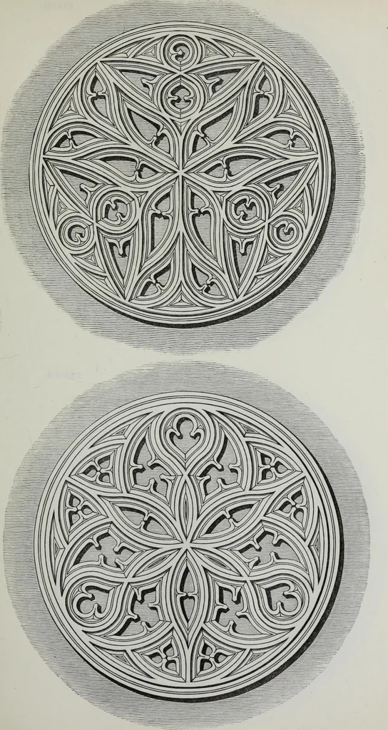 An illustration from The power of form applied to geometric tracery : one hundred designs and their foundations resulting from one diagram, 1851, leaf 66