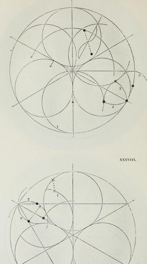 An illustration from The power of form applied to geometric tracery : one hundred designs and their foundations resulting from one diagram, 1851, leaf 67