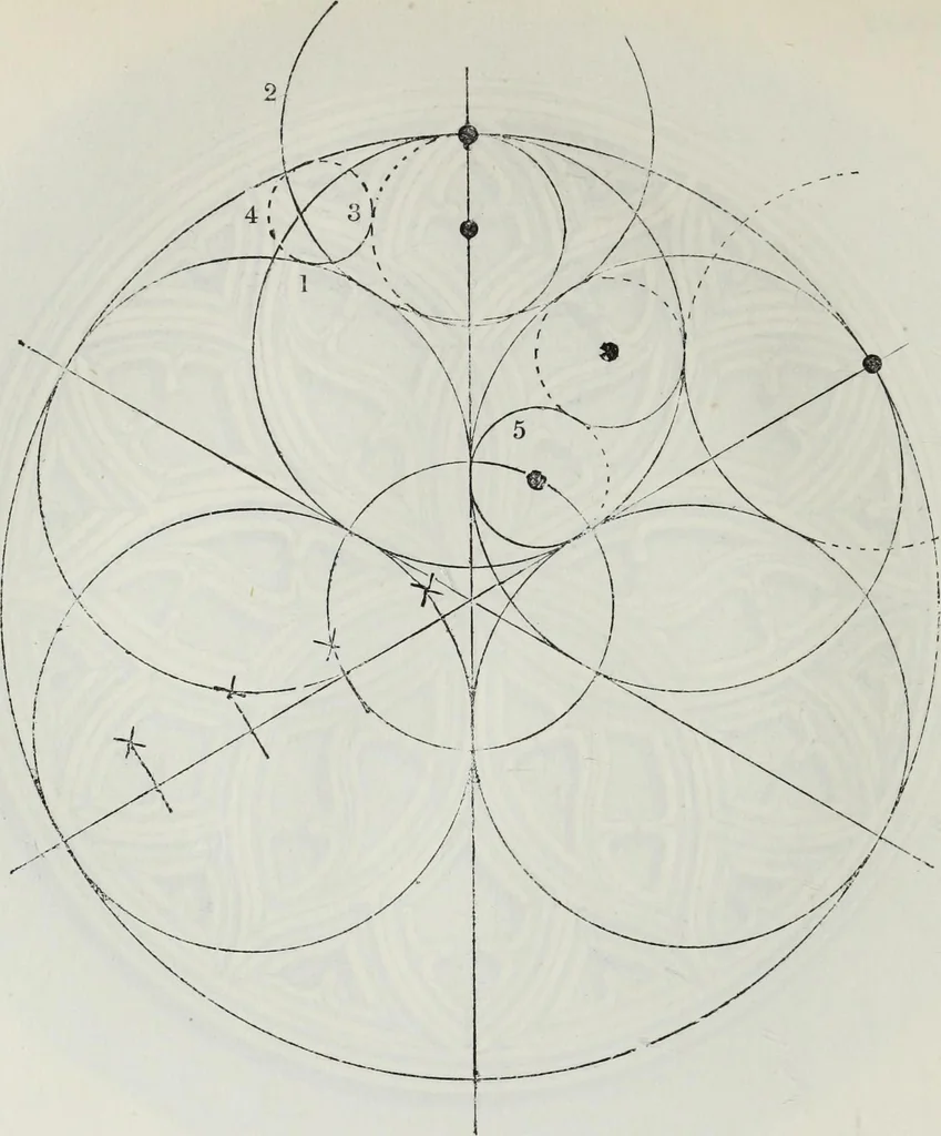 An illustration from The power of form applied to geometric tracery : one hundred designs and their foundations resulting from one diagram, 1851, leaf 69