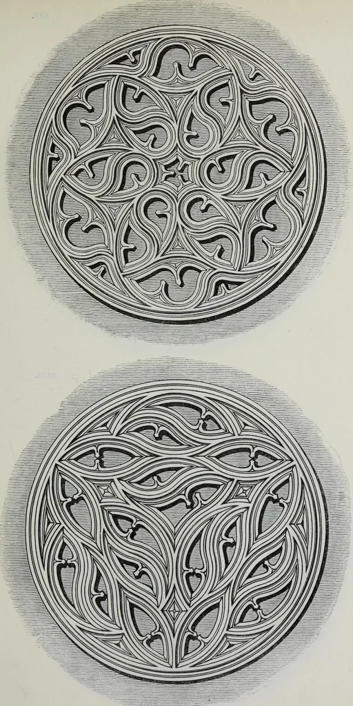An illustration from The power of form applied to geometric tracery : one hundred designs and their foundations resulting from one diagram, 1851, leaf 70