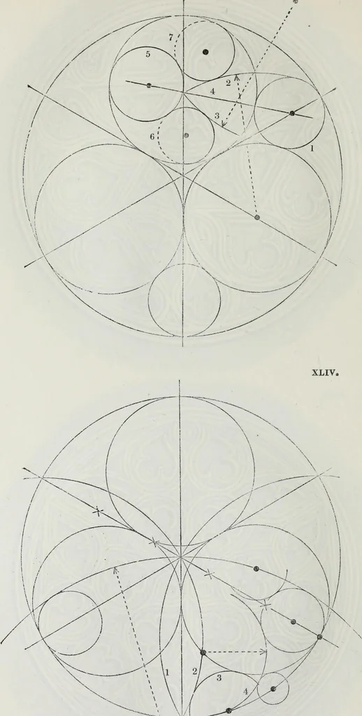 An illustration from The power of form applied to geometric tracery : one hundred designs and their foundations resulting from one diagram, 1851, leaf 73